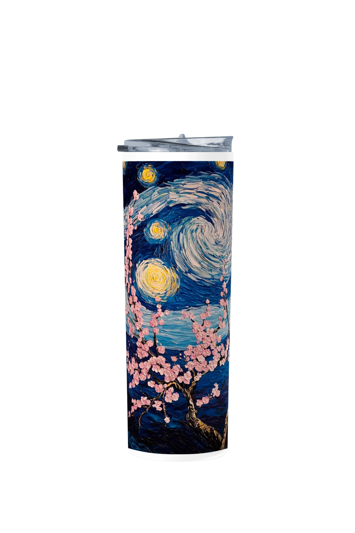Termo Skinny Tumbler 20 oz de acero inoxidable - Van gogh y Jacarandas
