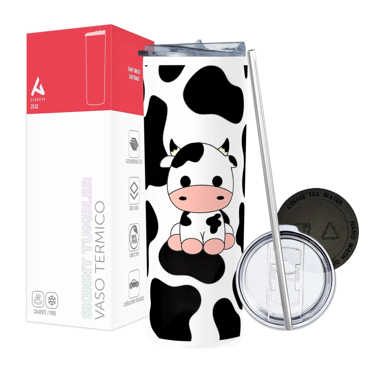 Termo Skinny Tumbler 20 oz de acero inoxidable - Vaquita